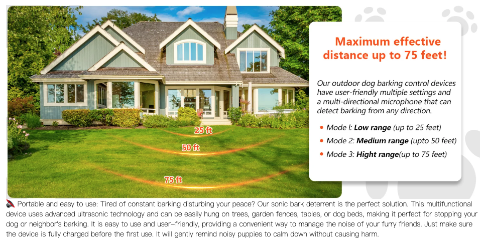 Ultrasonic Barking Stop Device, Dog Driving Device, Noise Prevention Training Device, Automatic Dog Barking Stop Device Ultrasonic Anti Barking Device